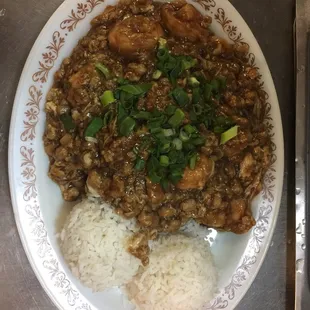 Shrimp with lobster sauce