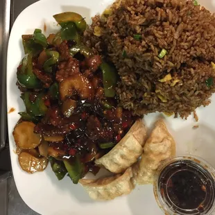 Beef in garlic sauce combo
