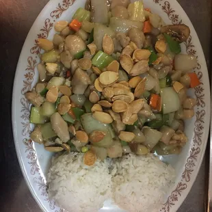 Chicken almond ding