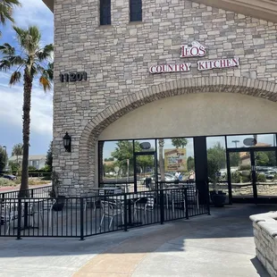 Outside Front entrance , have outdoor dining