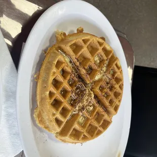 THE waffle with cinnamon and butter