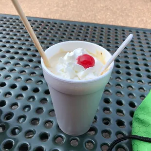 Coffee ice cream malt