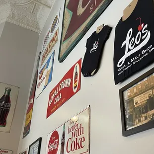 Memorabilia on the walls
