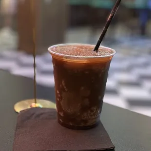 Frozen bourbon &amp; coke