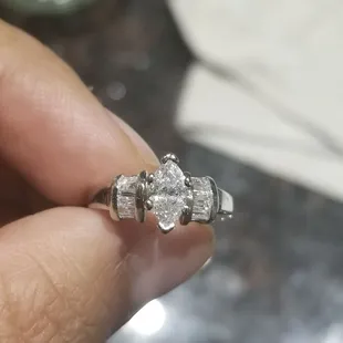 My ring he cleaned, came out amazing