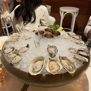 Second plate with an assortment of oysters