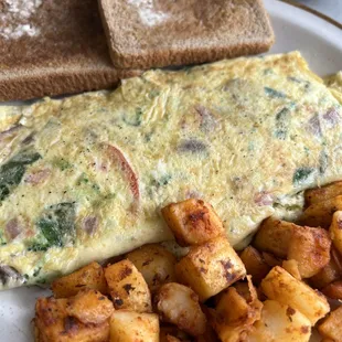 The Mike D. Hippie omelette.  Umm good.