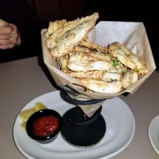 Fried smelts appetizer.  Delicious and very light!