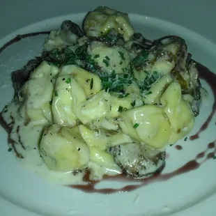 Truffle Sacchiette from the specials menu.