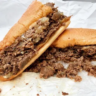 a cut in half sandwich