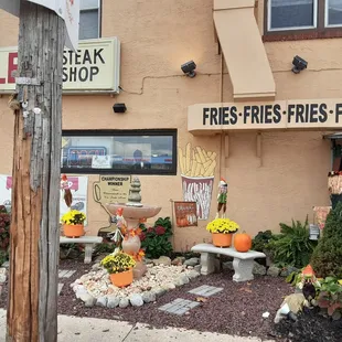 the front of the restaurant