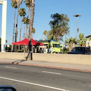 View from the street. This is the backup truck since the original broke down that day.