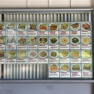 Menu view from the outside.