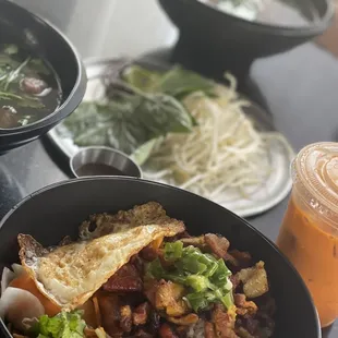 Pork Rice Bowl + Angus Steak Pho