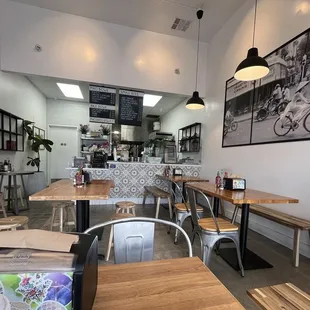 Inside- couple tables it gets busy!