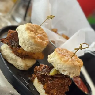 Hot honey fried chicken biscuit