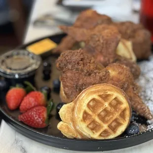 Chicken and waffles