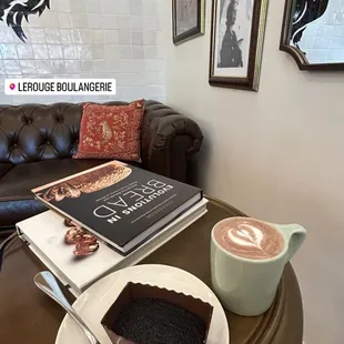 Chocolate cake and hot coco