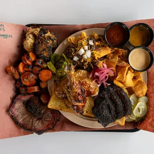 2 Meat Plate (chicken &amp; beef cheeks)