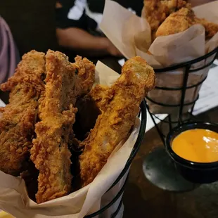 chicken wings and fried chicken, food