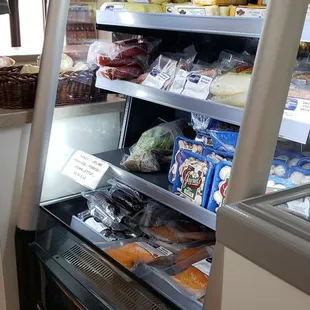 Impulse cooler at the register, no gum or candy here.