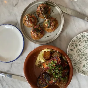 Tuna poke and Octopus