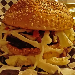 The thumbprints in the bun are the result of me using the sandwich as a handwarmer on the walk home