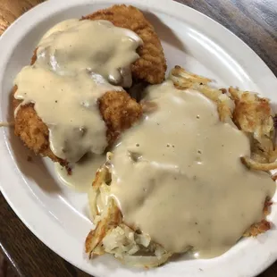 Chicken Fried Chicken and Hash Browns