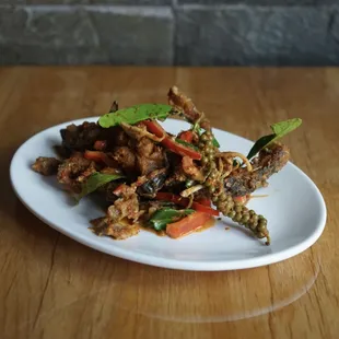 Cat-fish with chili paste.