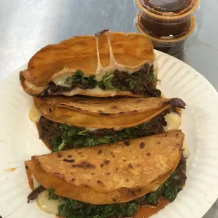 Tacos Birria cheesy!