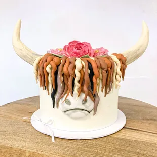 a cow head cake