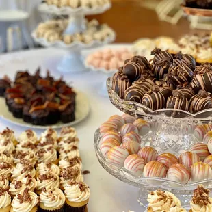 a variety of desserts