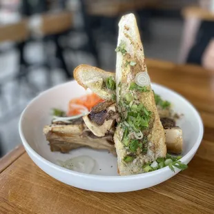 Lemongrass grilled bone marrow