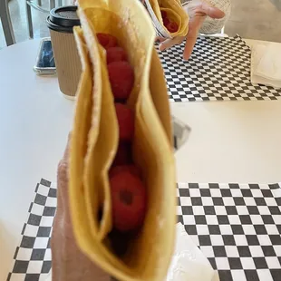Lemon Raspberry Crepe