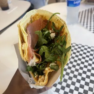 Mushroom and Goat Cheese Crepe