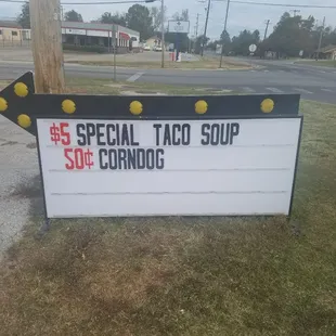 New 5 dollar special and. 50 cent corndog while they last today