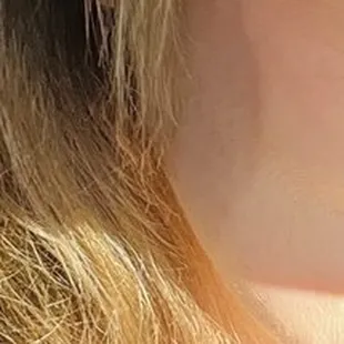 After, just showing some of the grown out frizz.