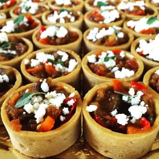 Yummy Ratatouille Tartlets! Did we mention our Chef is from Provence??