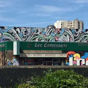 graffiti on the side of the building