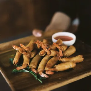 Wonton Wrapped Bacon Shrimp - photo by jenhuangphoto.com