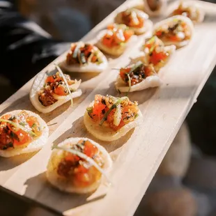 Hawaiian Poke on Shrimp Chip - Photo by jenhuangphoto.com