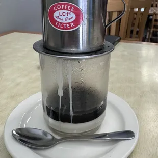 Pour over Vietnamese coffee