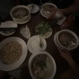 a table full of food