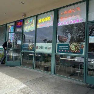 outside