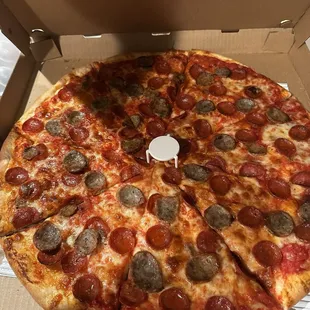Pepperoni and sausage