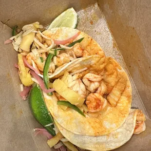 Spicy shrimp taco