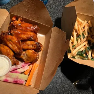 Wings and sage fries!!