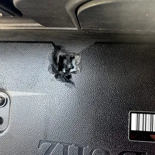 Broken License Plate Backing