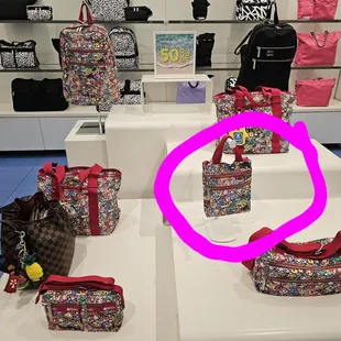 @LeSportSac Store; 8/12/2024.I Love coming 2 this Store 2 see what Bags R here.Sparked *Tokidoki* BagS, 50% off! Sent this Pic 2 my Mom! LOL