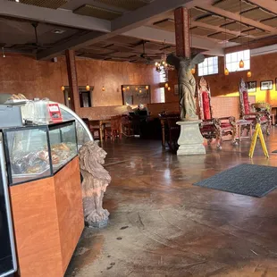 Cashier counter and baked goods